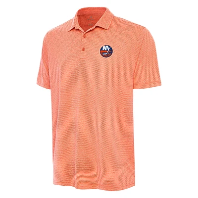 Men's Antigua Heather Orange New York Islanders Scheme Polo