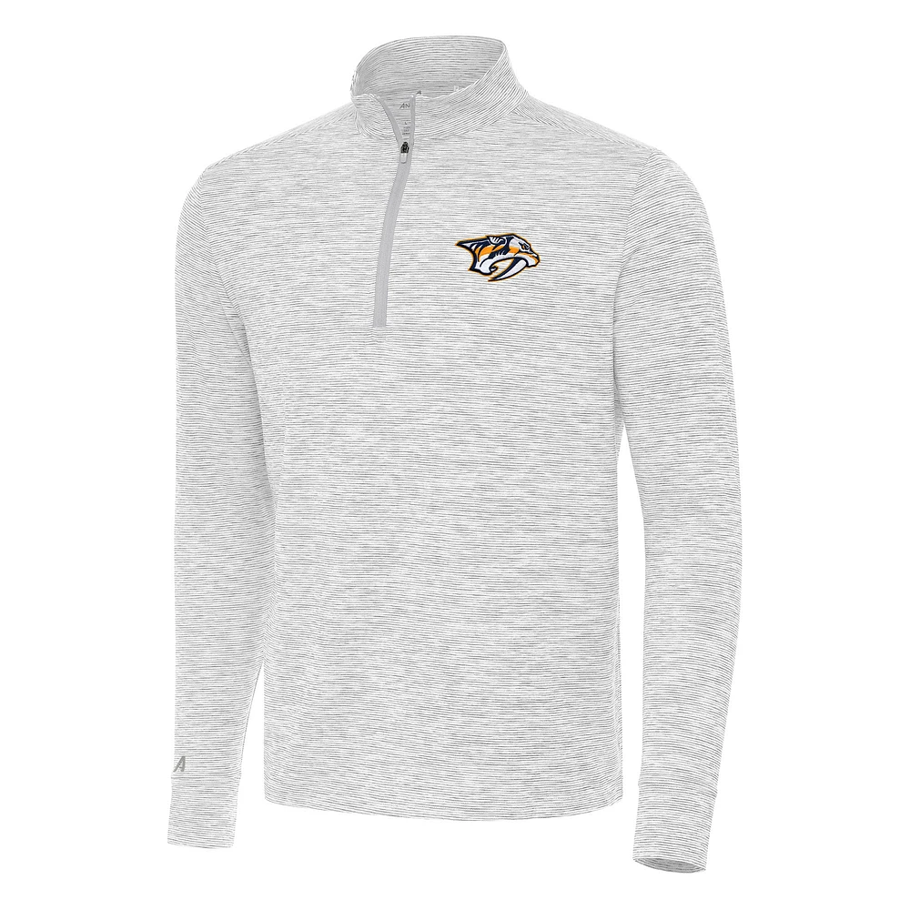 Men's Antigua Gray Nashville Predators Cause Quarter-Zip Top