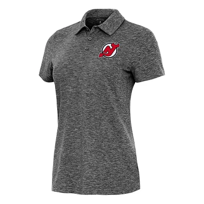 Women's Antigua Heather New Jersey Devils Matter Polo