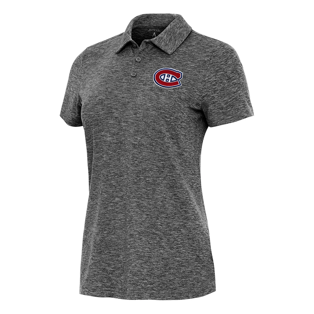 Women's Antigua Heather Montreal Canadiens Matter Polo