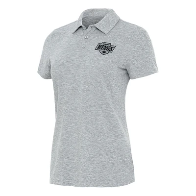 Women's Antigua Heather Gray Los Angeles Kings Matter Polo