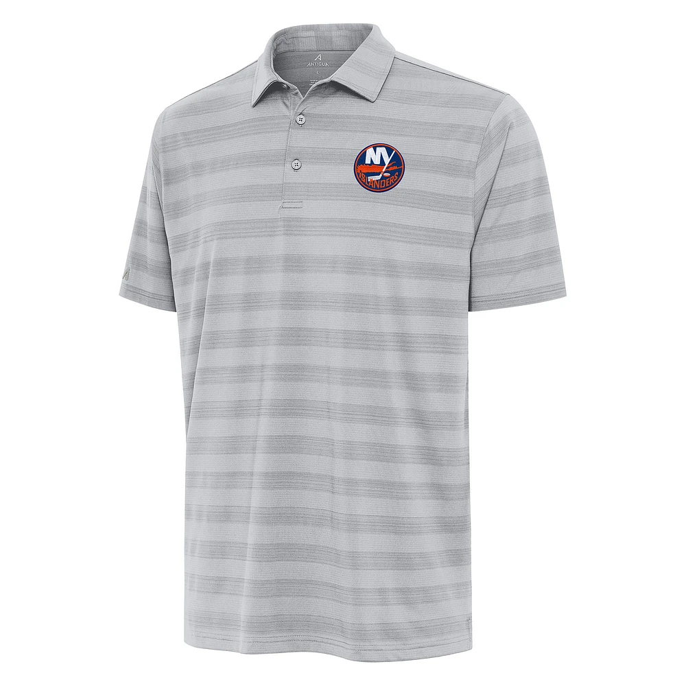 Men's Antigua Gray New York Islanders Tunnel Polo