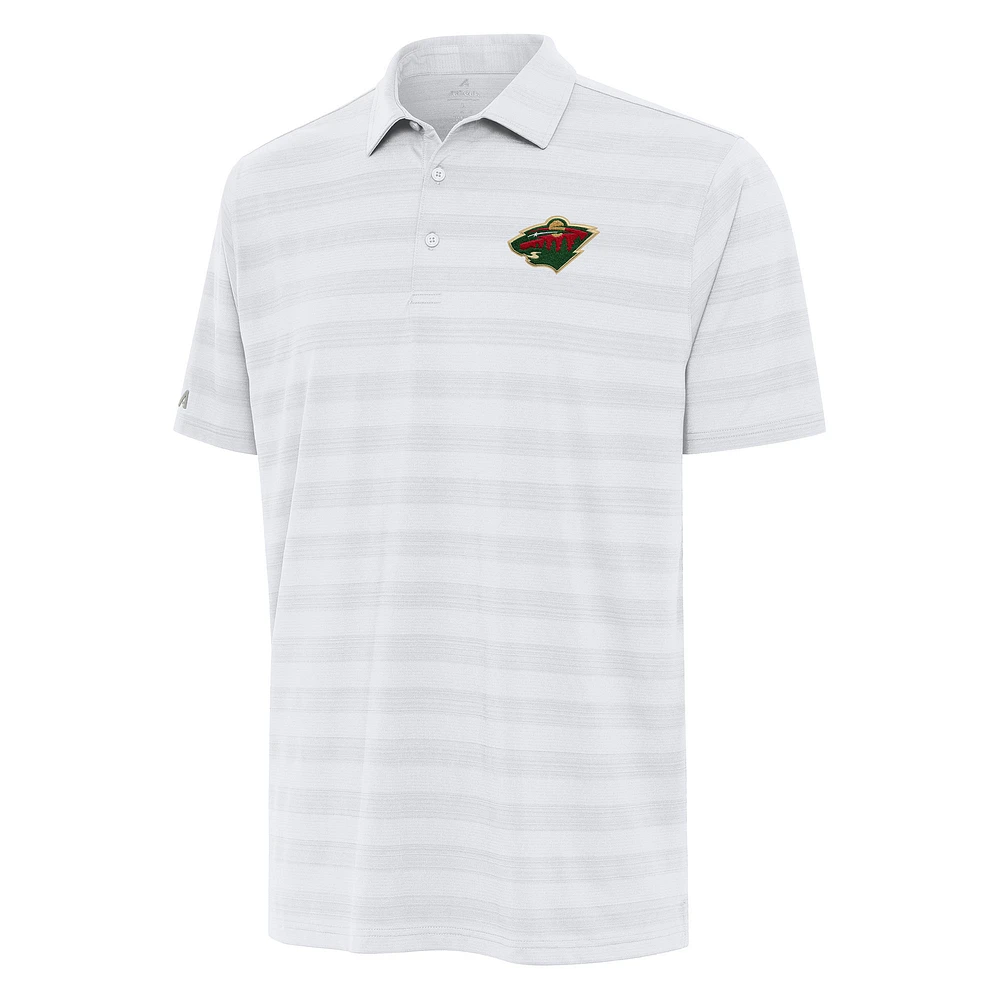 Men's Antigua White Minnesota Wild Tunnel Polo