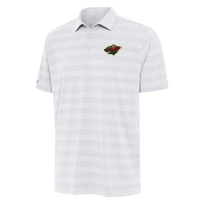 Men's Antigua White Minnesota Wild Tunnel Polo