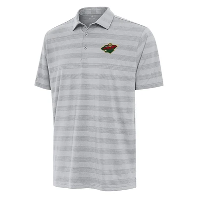 Men's Antigua Gray Minnesota Wild Tunnel Polo