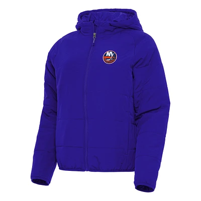 Women's Antigua Royal New York Islanders Universe Full-Zip Puffer Jacket