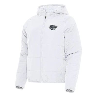Women's Antigua White Los Angeles Kings Universe Full-Zip Puffer Jacket