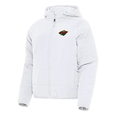 Women's Antigua White Minnesota Wild Universe Full-Zip Puffer Jacket