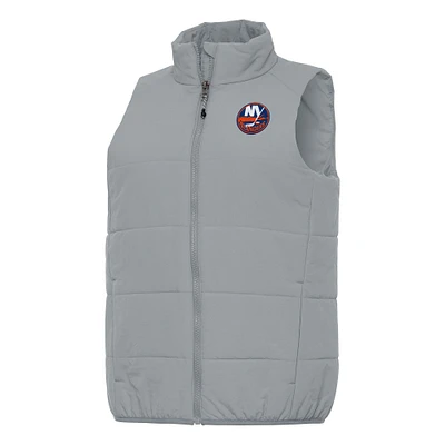 Women's Antigua Gray New York Islanders Experience Full-Zip Vest