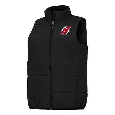 Women's Antigua Black New Jersey Devils Experience Full-Zip Vest