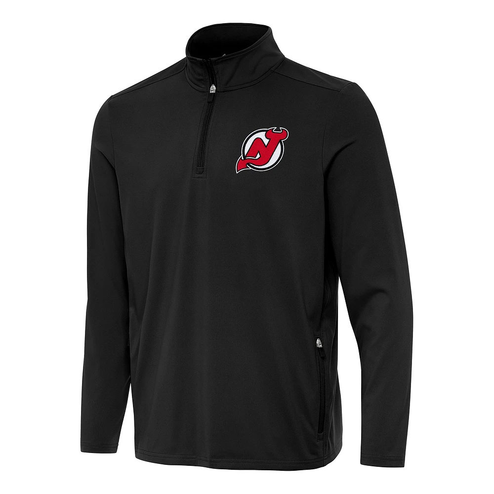 Men's Antigua New Jersey Devils Perilous Quarter-Zip Sweatshirt