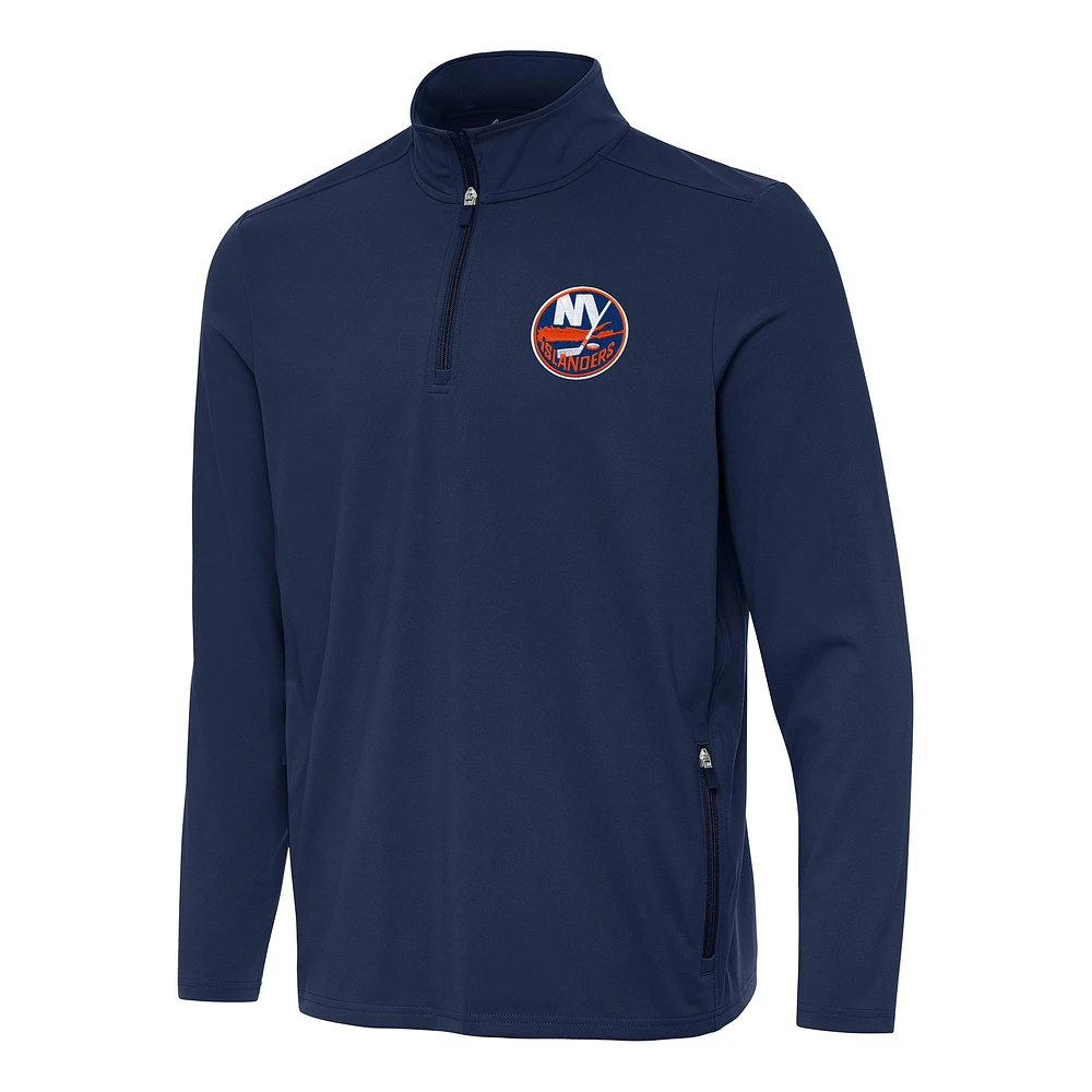 Men's Antigua Navy New York Islanders Perilous Quarter-Zip Sweatshirt