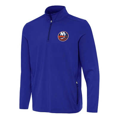 Men's Antigua Royal New York Islanders Perilous Quarter-Zip Sweatshirt