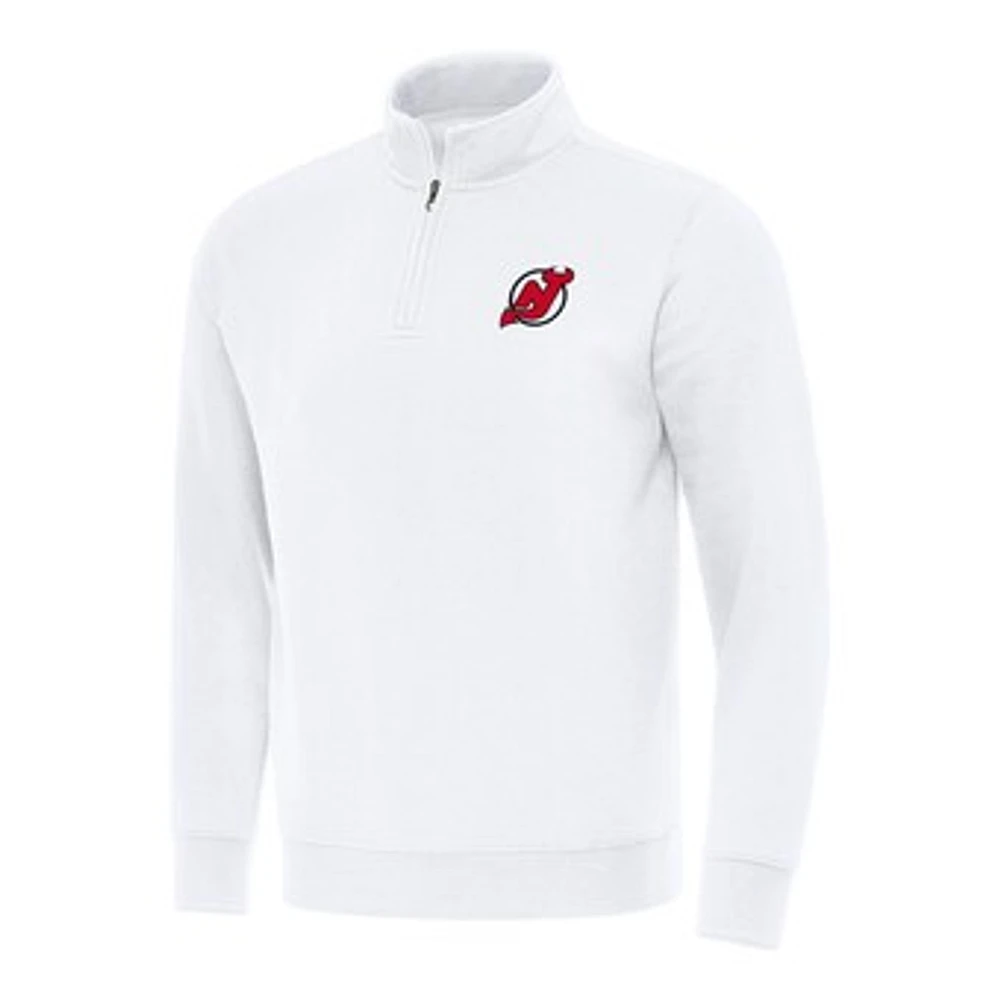 Men's Antigua New Jersey Devils Victory Quarter-Zip Mock Sweatshirt