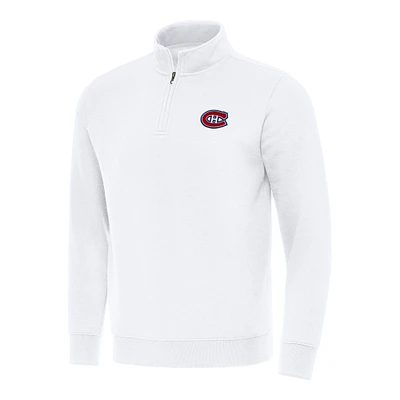 Men's Antigua Montreal Canadiens Victory Quarter-Zip Mock Sweatshirt
