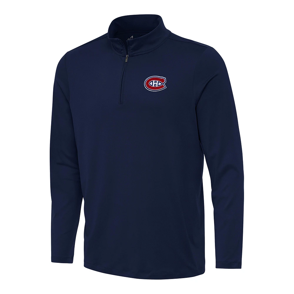 Men's Antigua Navy Montreal Canadiens Reprocess Quarter-Zip Top