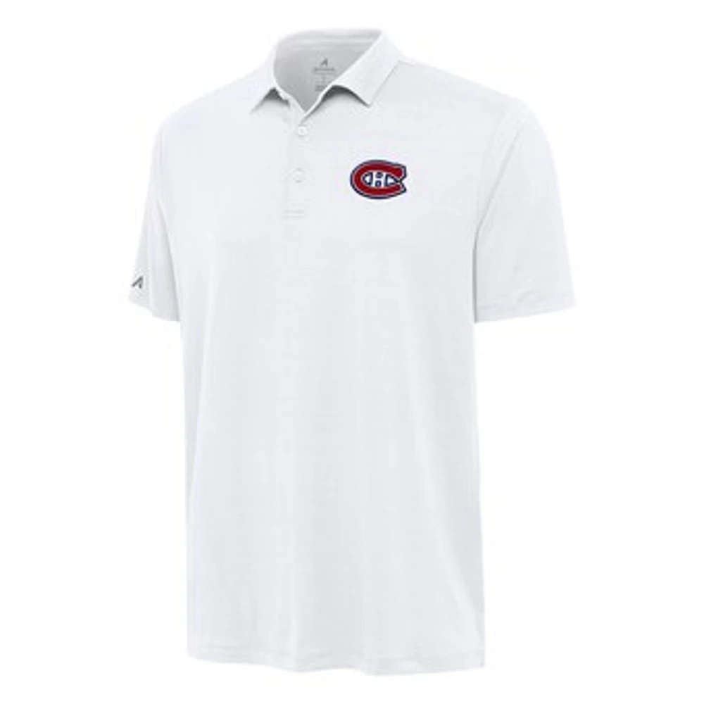 Men's Antigua White Montreal Canadiens Reprocess Polo