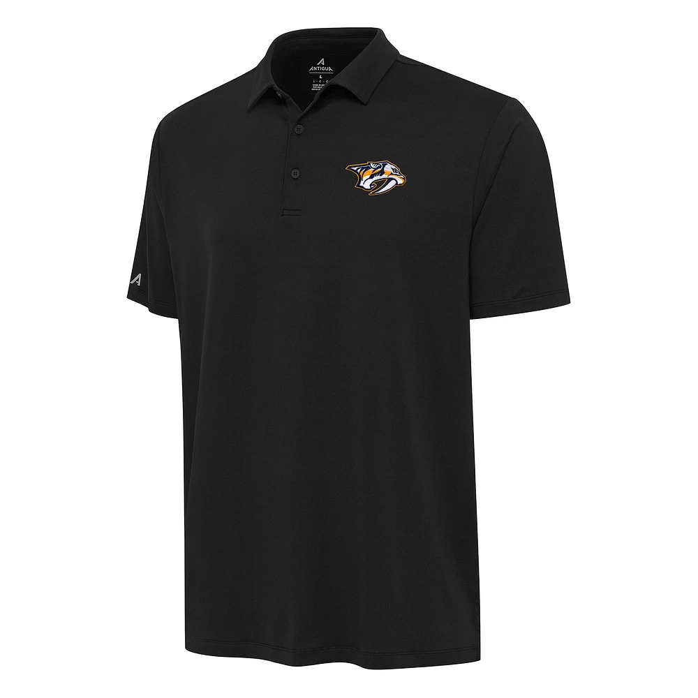 Men's Antigua Black Nashville Predators Reprocess Polo