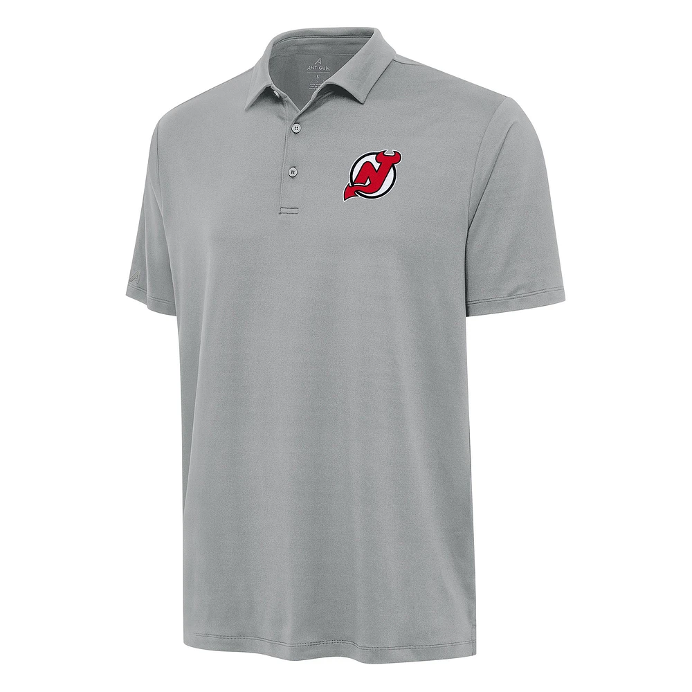 Men's Antigua Gray New Jersey Devils Reprocess Polo
