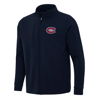 Men's Antigua Navy Montreal Canadiens Regard Full-Zip Jacket