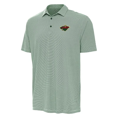 Men's Antigua Hunter Green Minnesota Wild Twine Polo