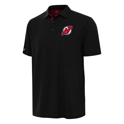 Men's Antigua Black New Jersey Devils Era Polo