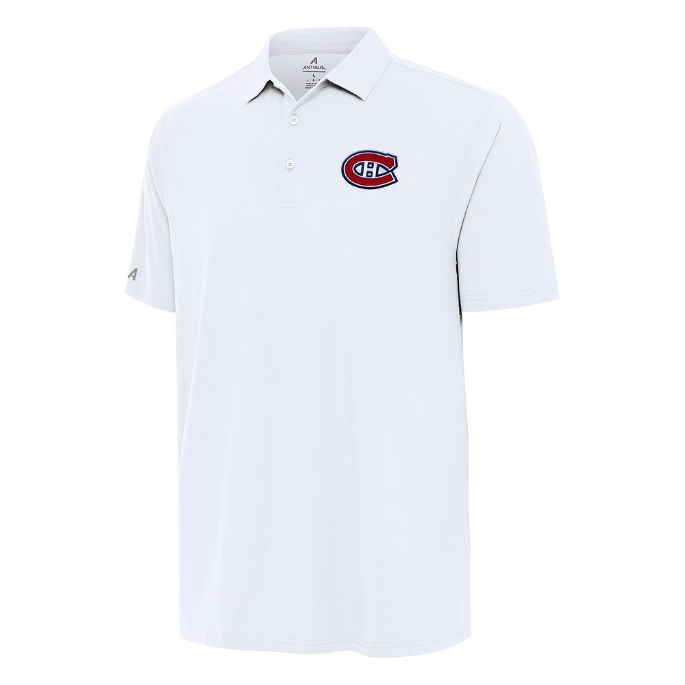 Men's Antigua White Montreal Canadiens Era Polo