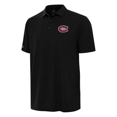 Men's Antigua Black Montreal Canadiens Era Polo