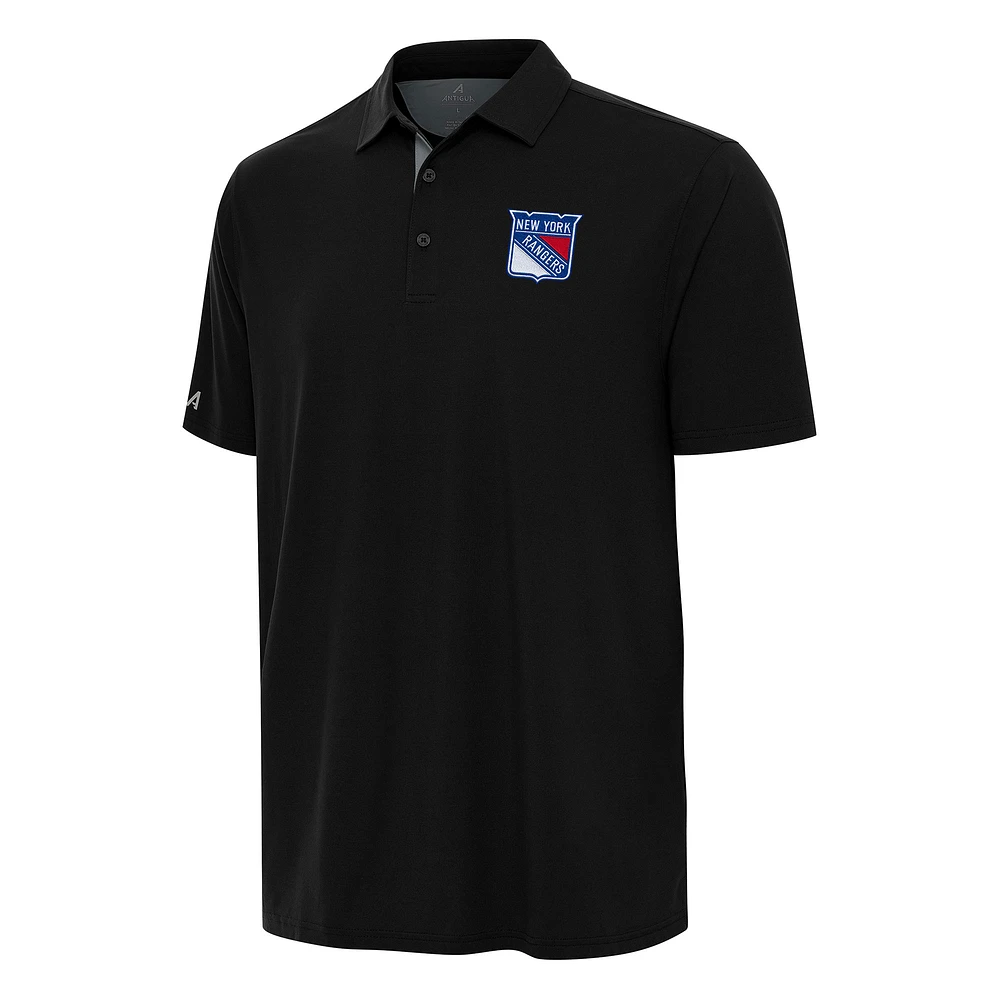 Men's Antigua Black New York Rangers Era Polo