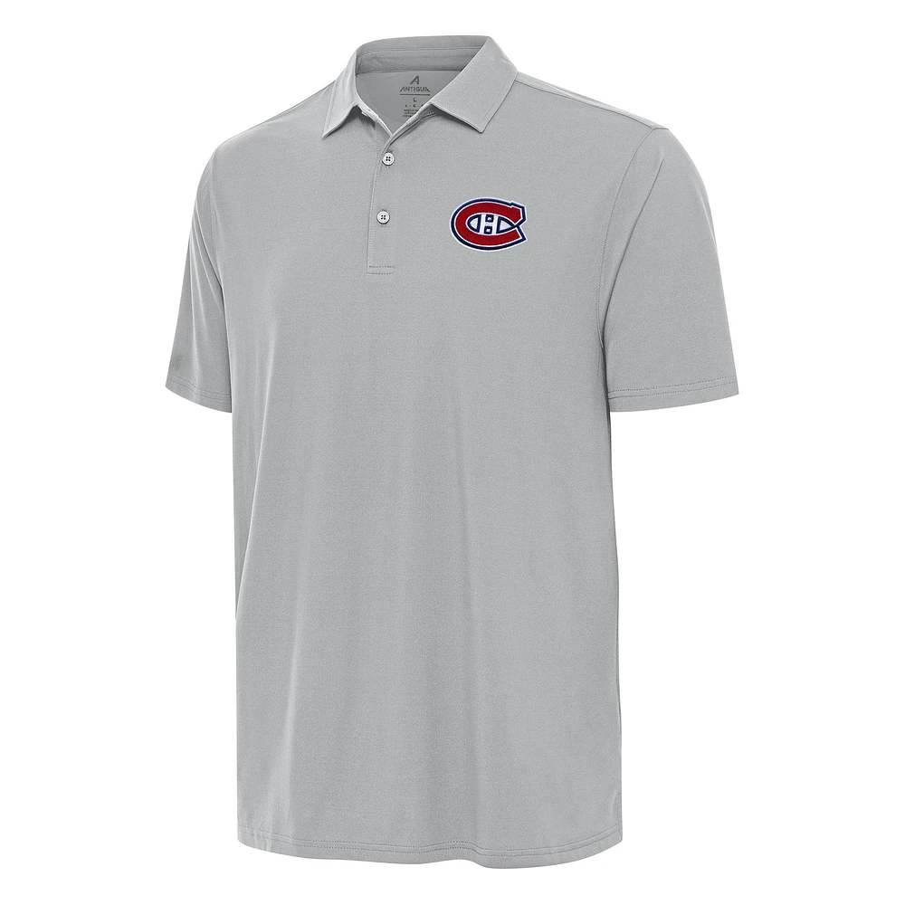 Men's Antigua Gray Montreal Canadiens Era Polo