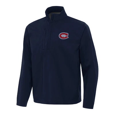Men's Antigua Navy Montreal Canadiens Brisk Quarter-Zip Windbreaker