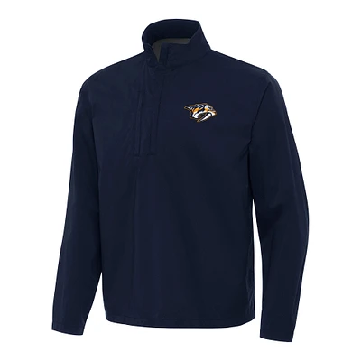 Men's Antigua Navy Nashville Predators Brisk Quarter-Zip Windbreaker