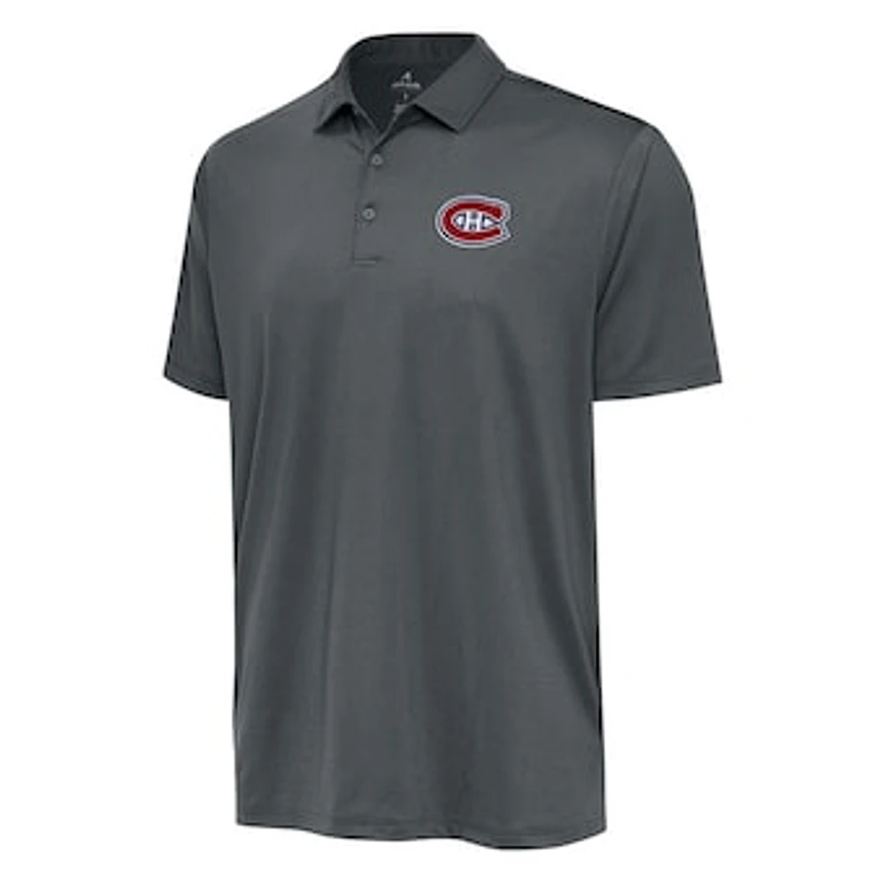 Men's Antigua Charcoal Montreal Canadiens Ellipse Polo