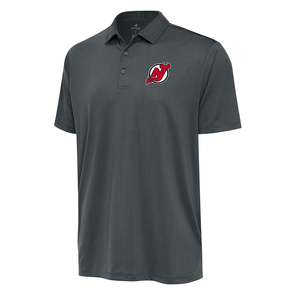 Men's Antigua Charcoal New Jersey Devils Ellipse Polo