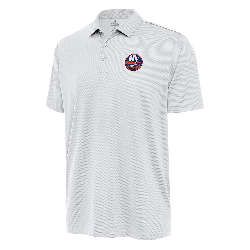 Men's Antigua White New York Islanders Ellipse Polo