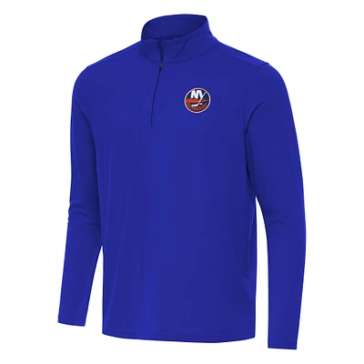 Men's Antigua Royal New York Islanders Intent Quarter-Zip Top