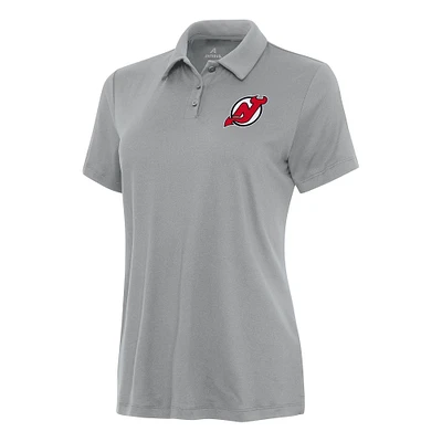 Women's Antigua Gray New Jersey Devils Reprocess Polo