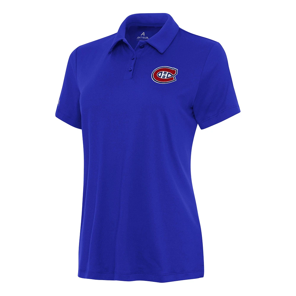 Women's Antigua Royal Montreal Canadiens Reprocess Polo