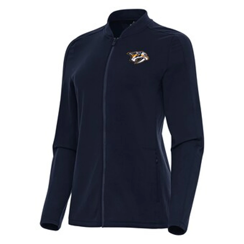 Women's Antigua Navy Nashville Predators Continual Full-Zip Jacket