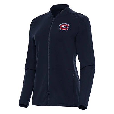 Women's Antigua Navy Montreal Canadiens Continual Full-Zip Jacket