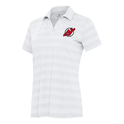 Women's Antigua White New Jersey Devils Tunnel Polo