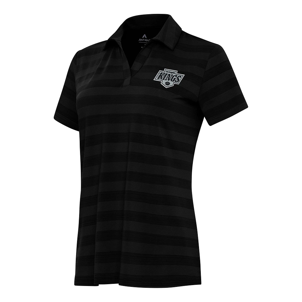 Women's Antigua Black Los Angeles Kings Tunnel Polo