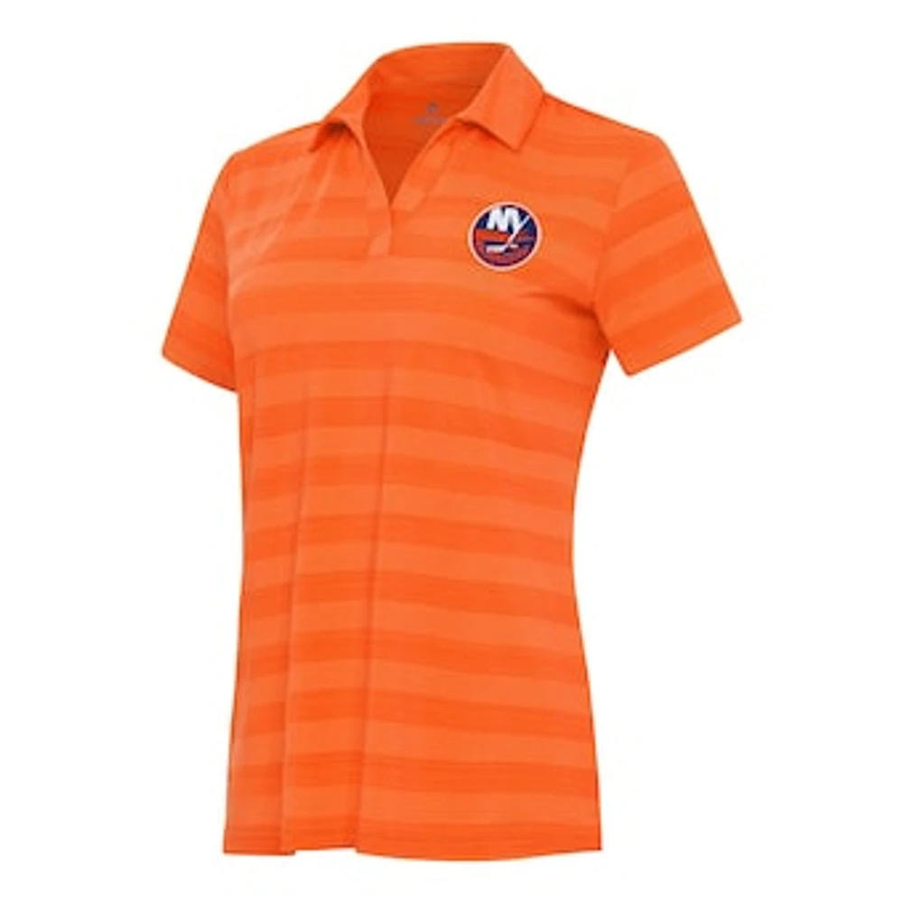 Women's Antigua Orange New York Islanders Tunnel Polo