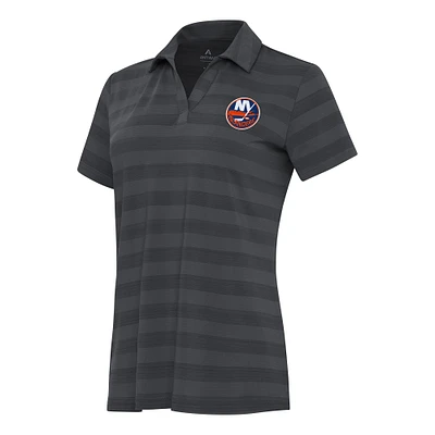 Women's Antigua Pewter New York Islanders Tunnel Polo