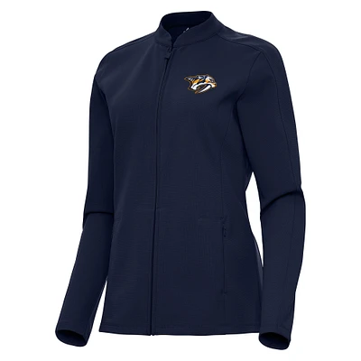 Women's Antigua Navy Nashville Predators Regard Full-Zip Jacket