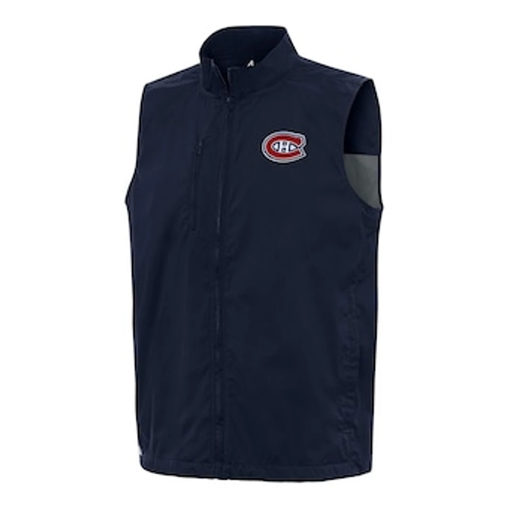 Men's Antigua Navy Montreal Canadiens Brisk Full-Zip Vest