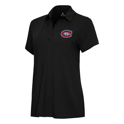 Women's Antigua Black Montreal Canadiens Era Polo