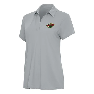 Women's Antigua Gray Minnesota Wild Era Polo