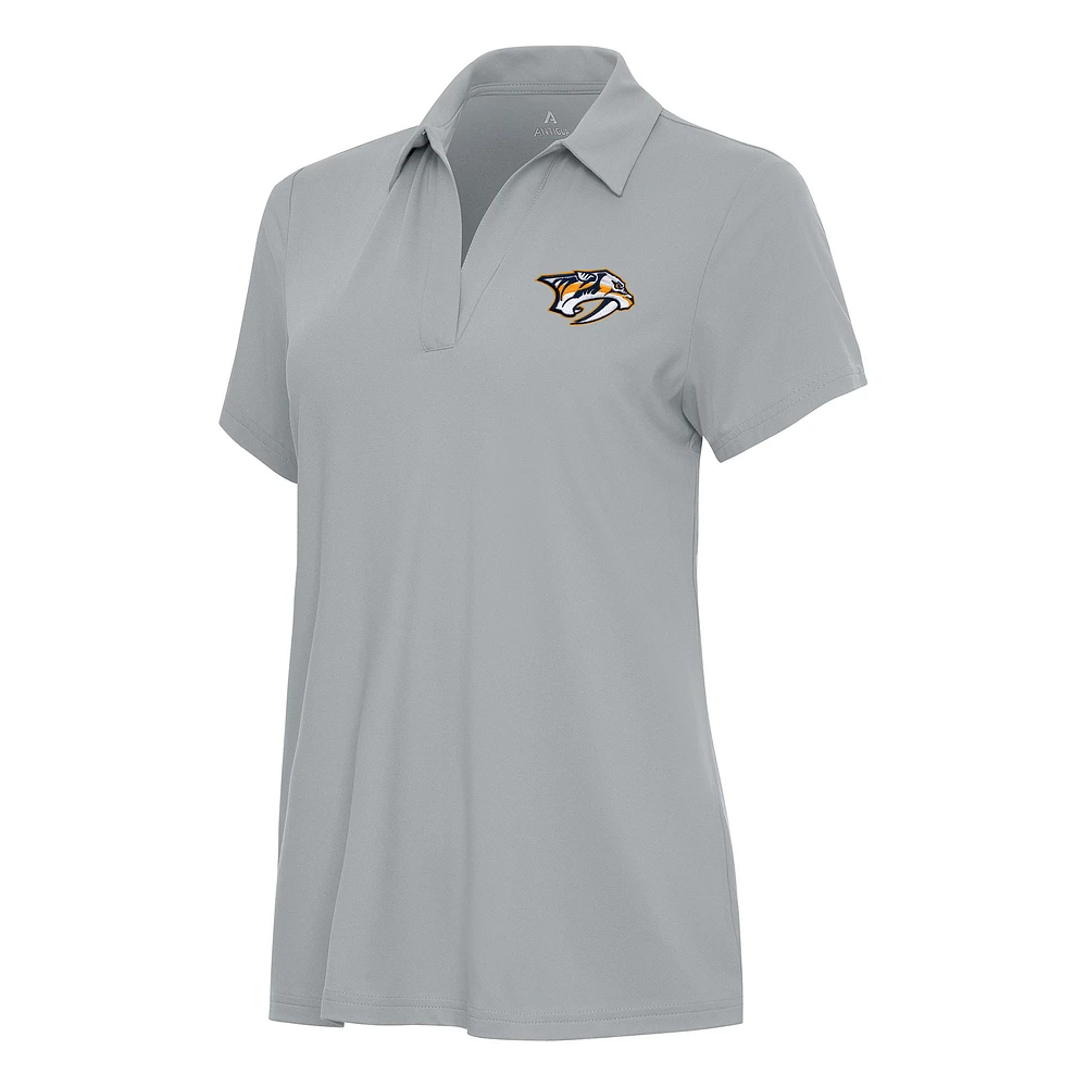 Women's Antigua Gray Nashville Predators Era Polo