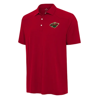 Men's Antigua Red Minnesota Wild Western Polo